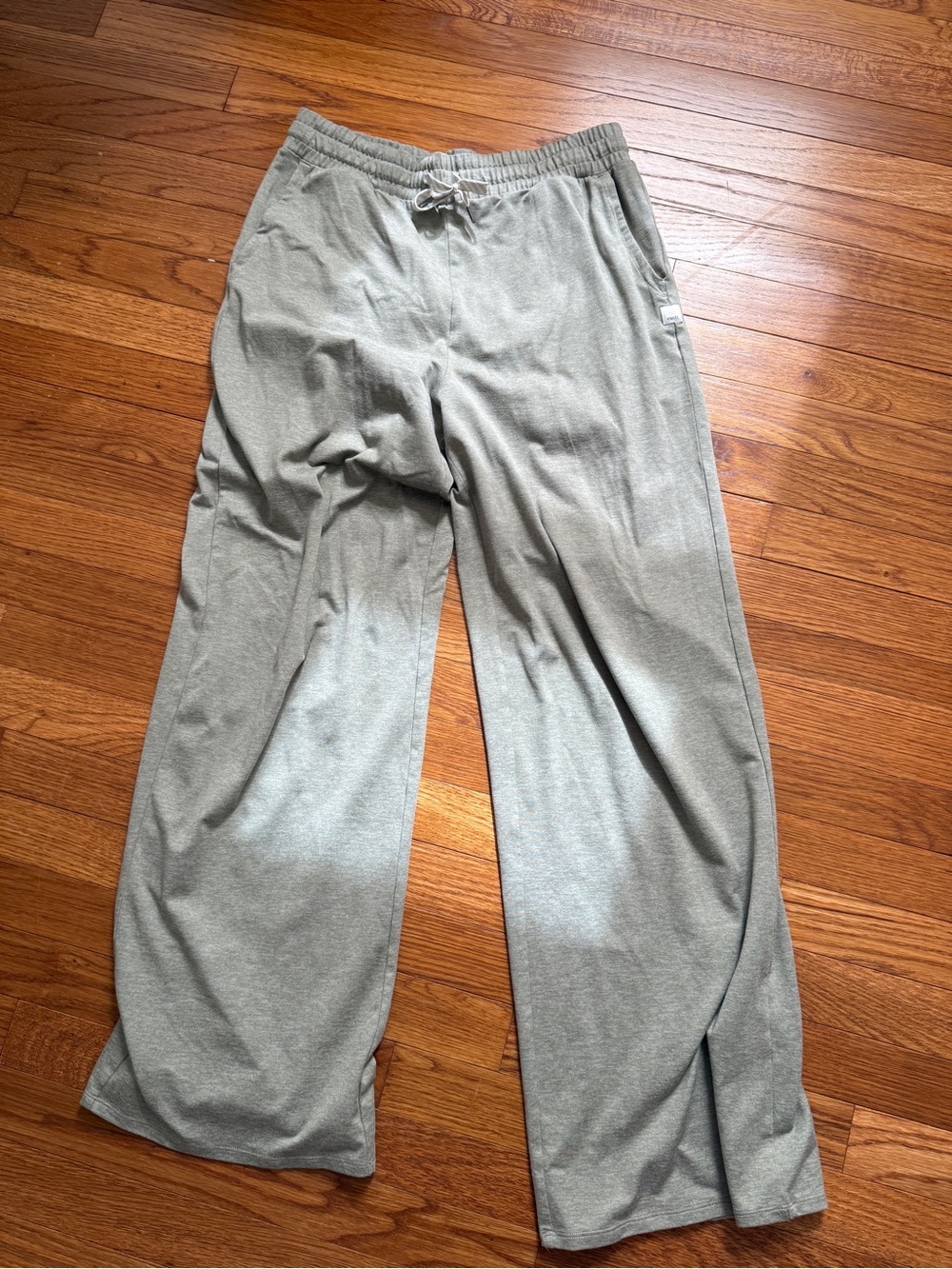 Vuori Wide Leg Lounge Pants in Sage Green